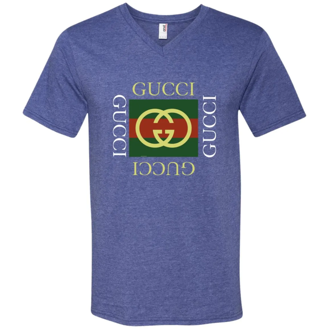 Gucci Logo Gift T-shirt Men V-Neck T-Shirt