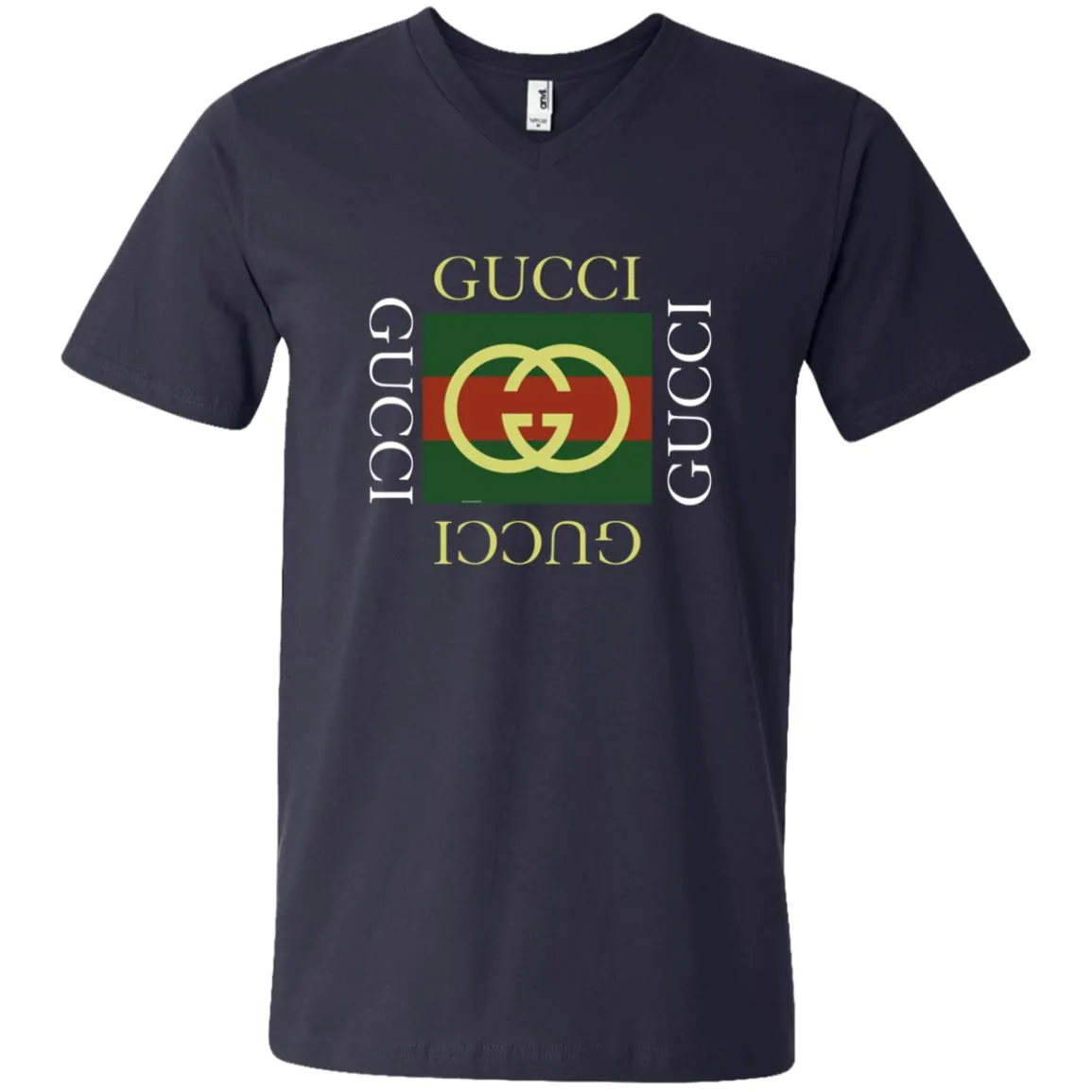 Gucci Logo Gift T-shirt Men V-Neck T-Shirt