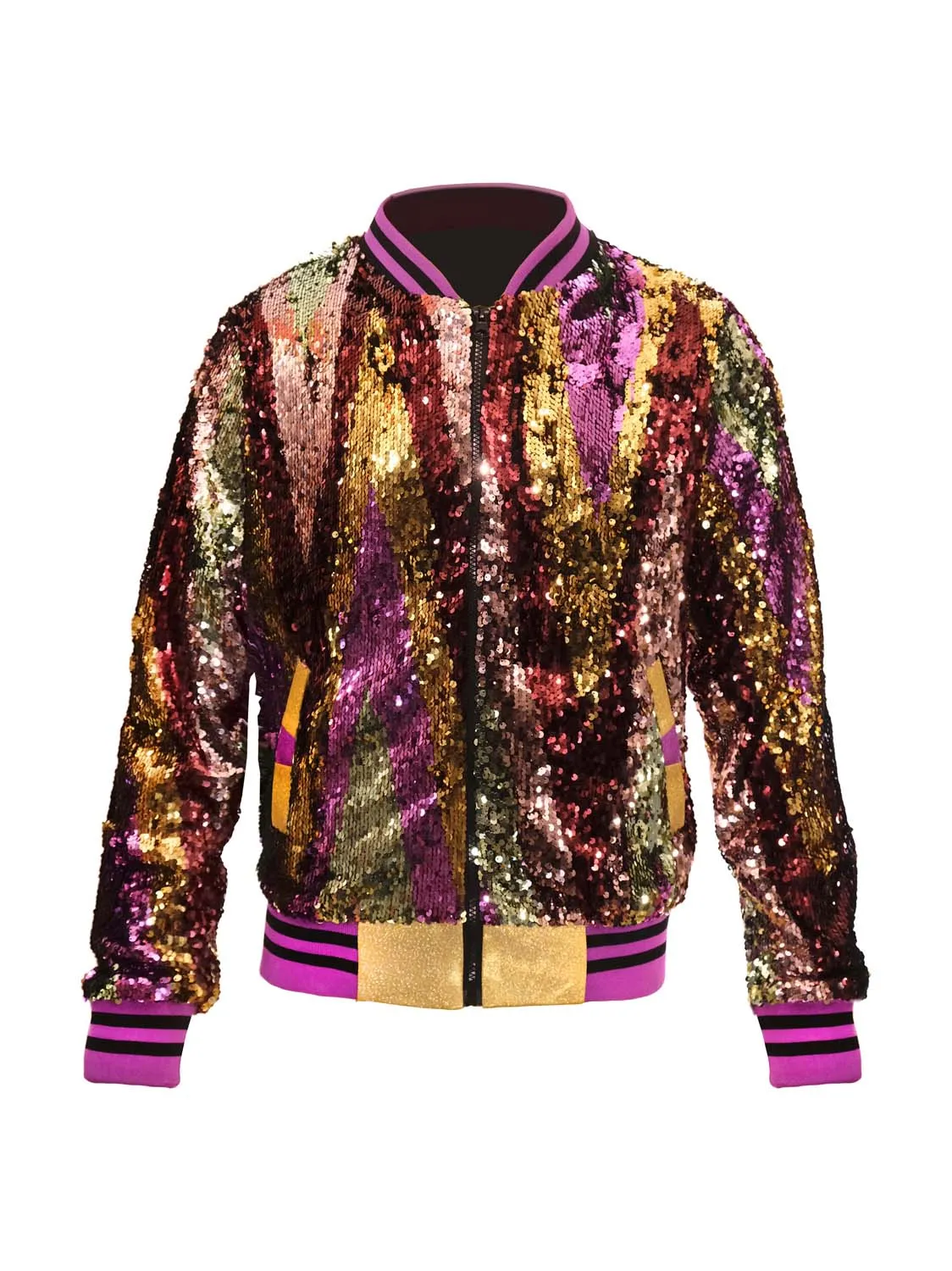 Harlequin | Disarray Sequin Bomber Jacket | Unisex