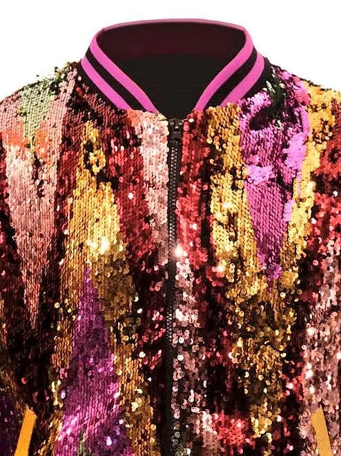 Harlequin | Disarray Sequin Bomber Jacket | Unisex