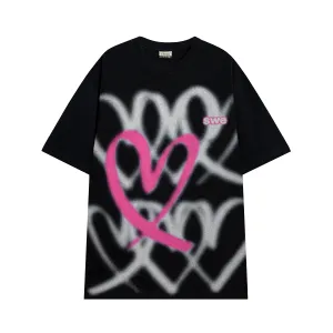 HEARTS TEE - BLACK