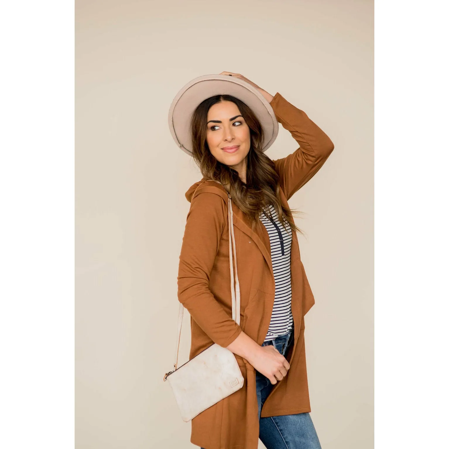 Hooded Tunic Cardigan