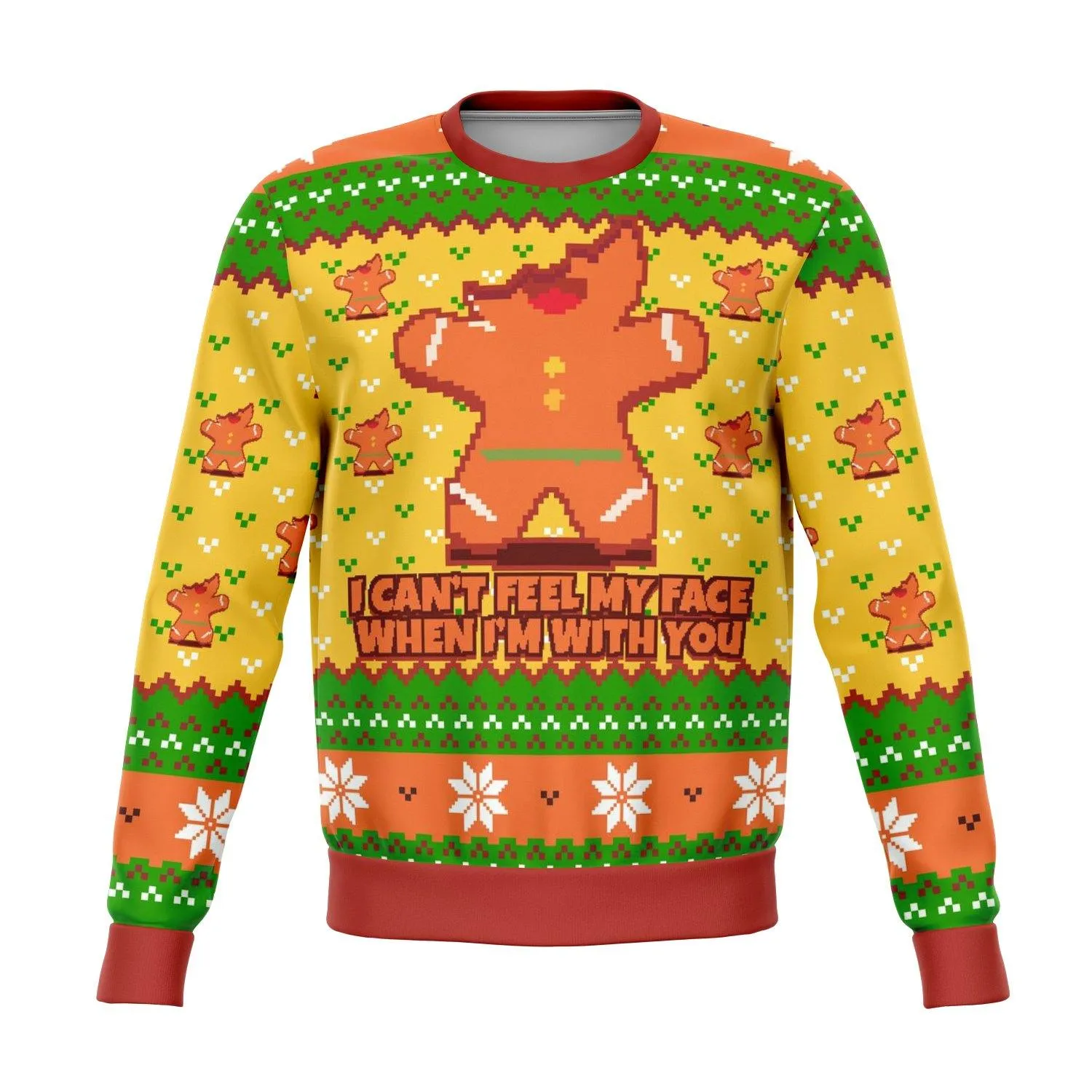 I Cant Feel My Face When I'm With You Funny Ugly Christmas Sweater