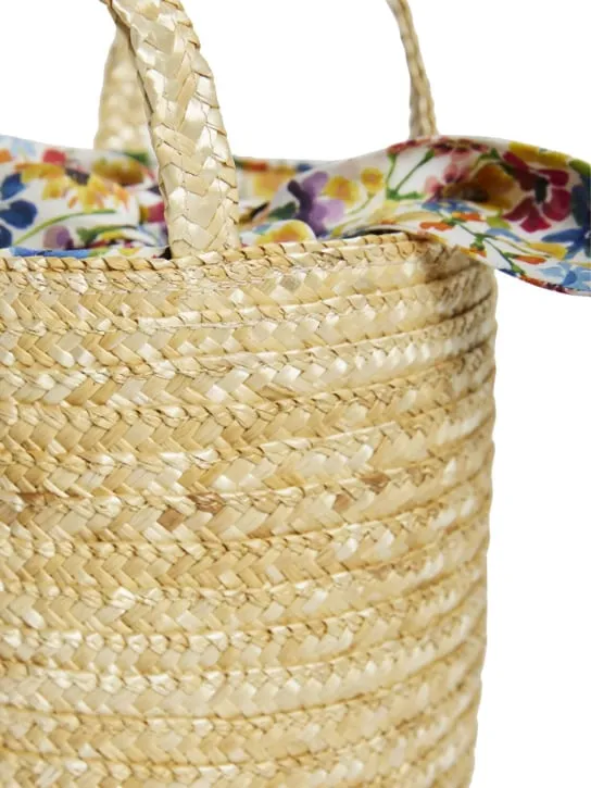 Il Gufo   Liberty &amp; raffia basket bag 