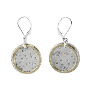 J & I Large Textured Disc Earrings