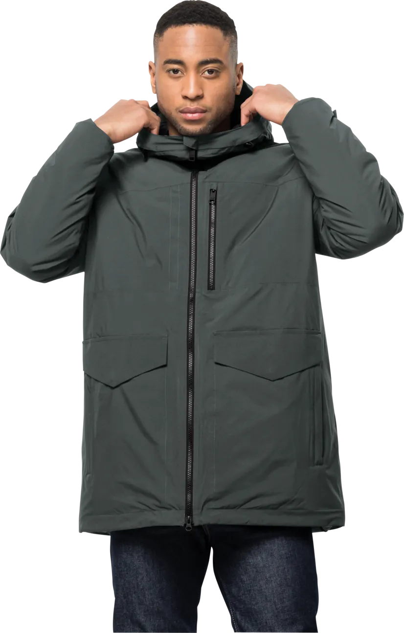 Jack Wolfskin Men&#x27;s Koenigsbau Parka Slate Green | Buy Jack Wolfskin Men&#x27;s Koenigsbau Parka Slate Green here | Outnorth