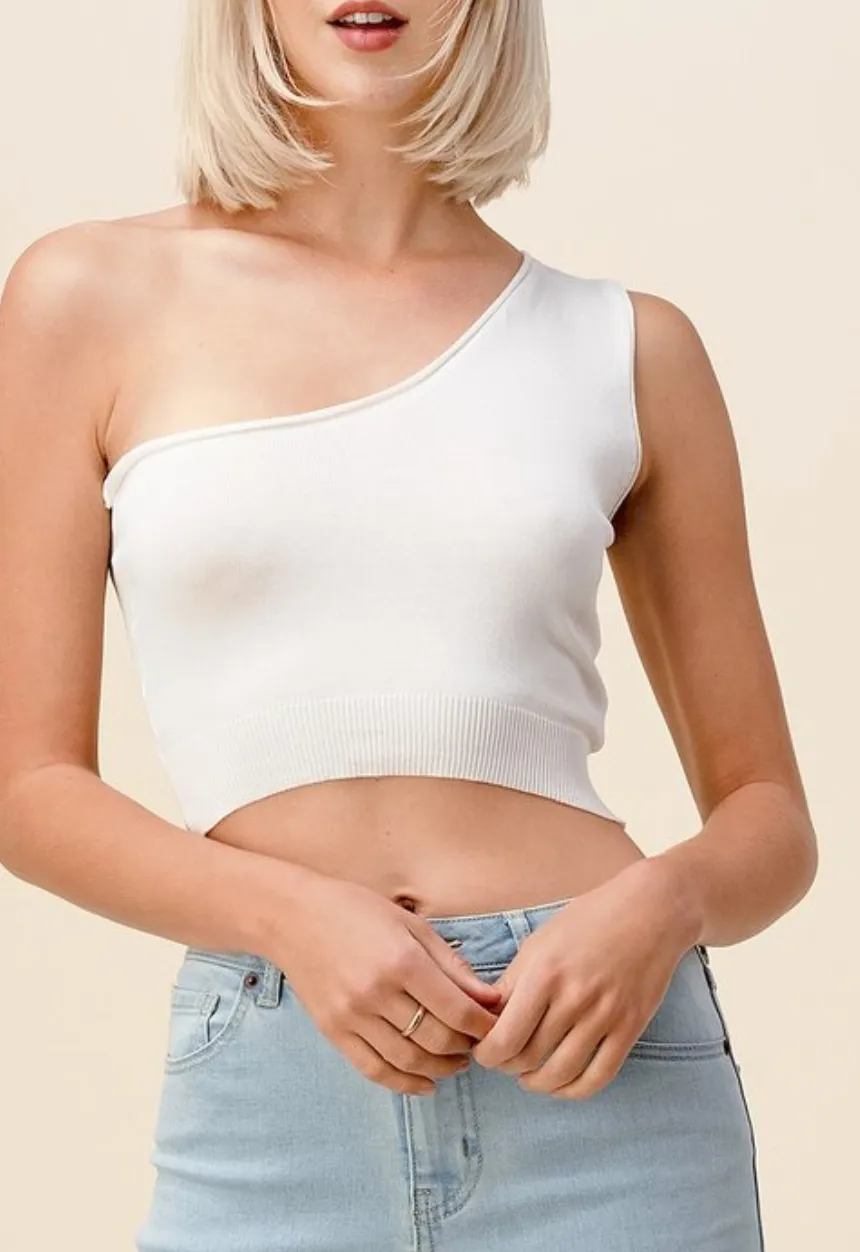 Jacklyn One Shoulder Crop Top