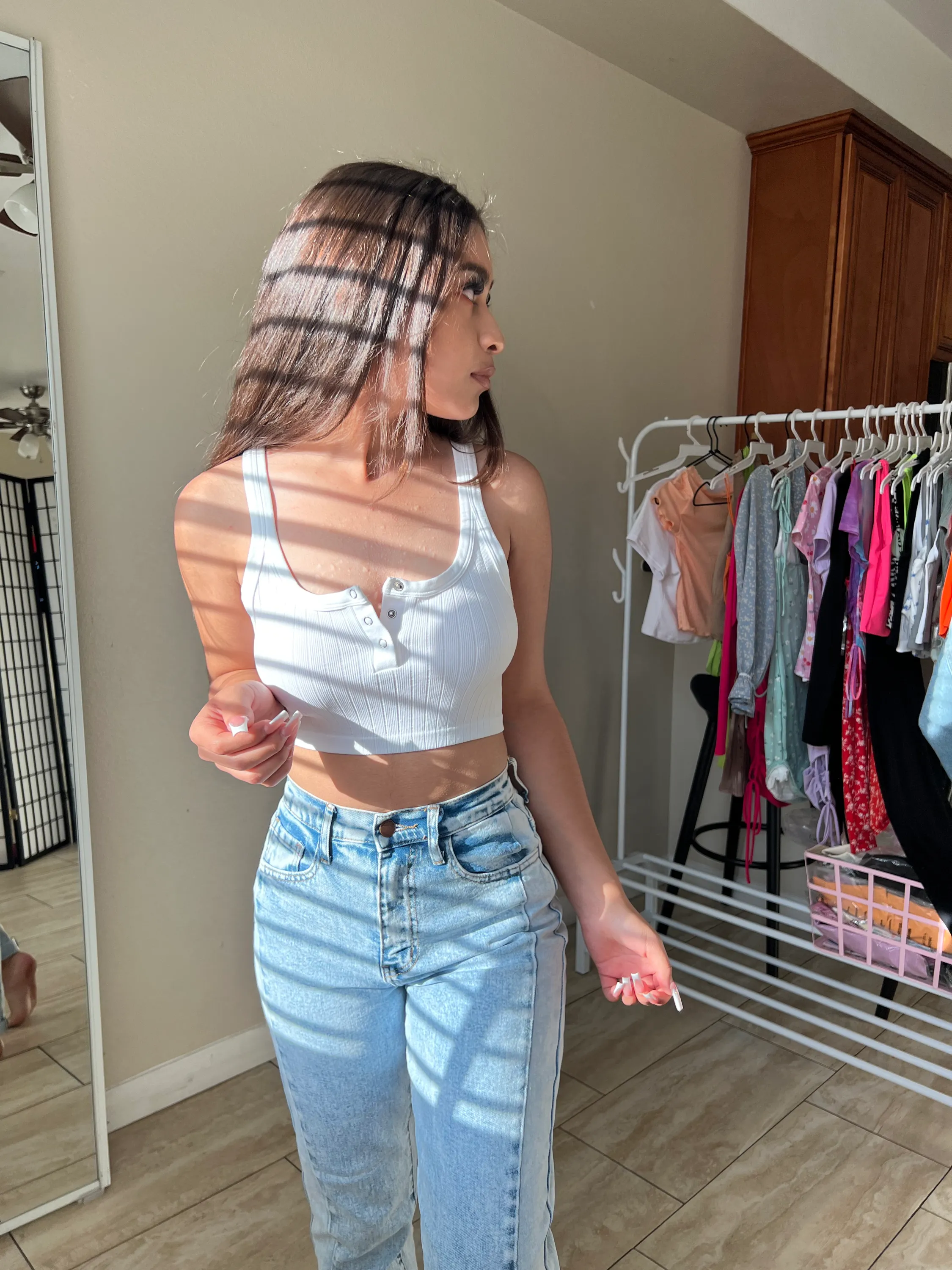 Jade Hottie White Crop Top