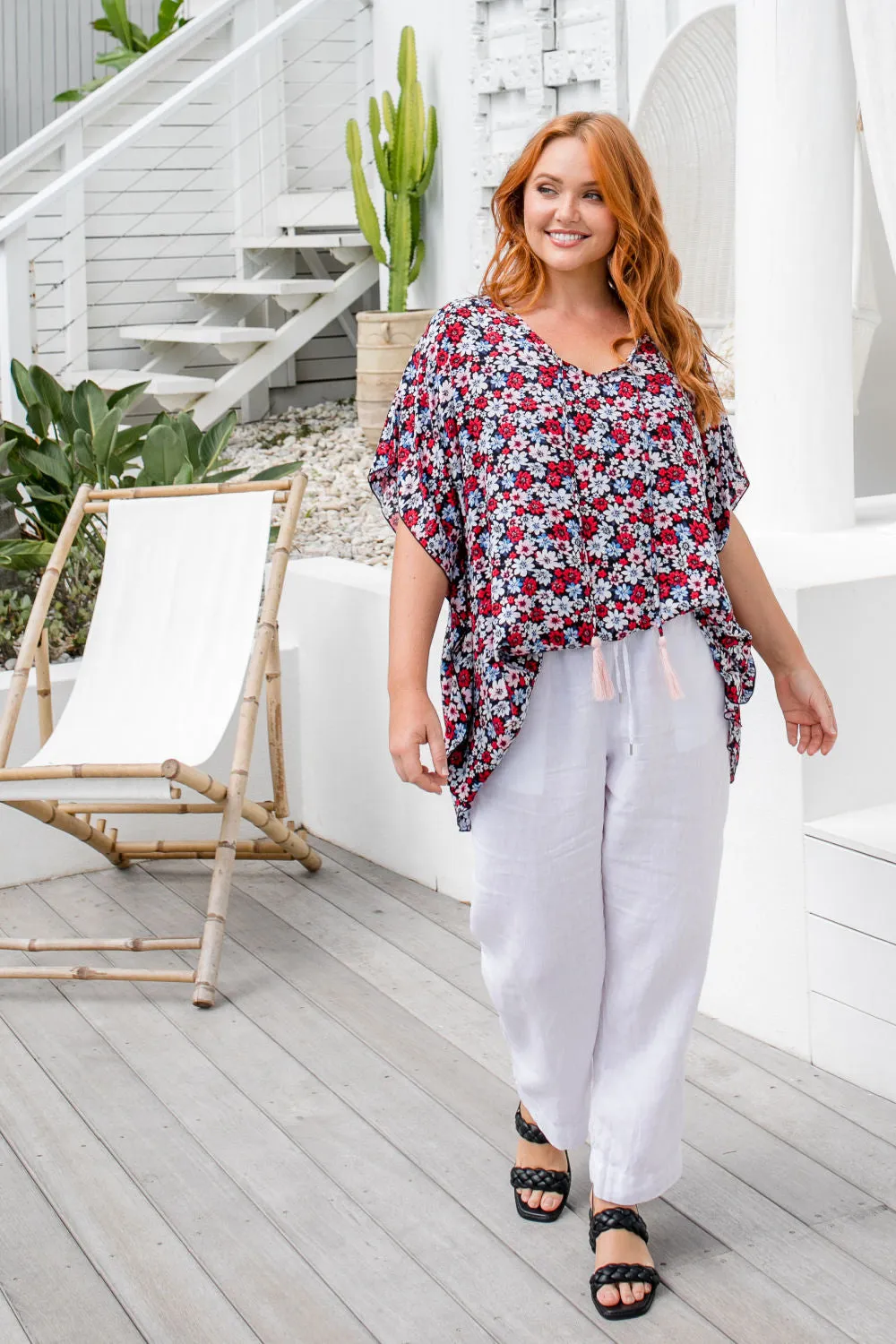 Kaftan Top - Flower Bed