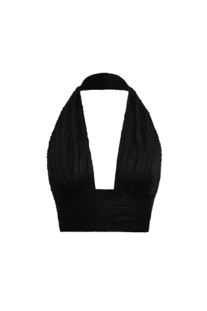 Kehlani Halter Top (Black)