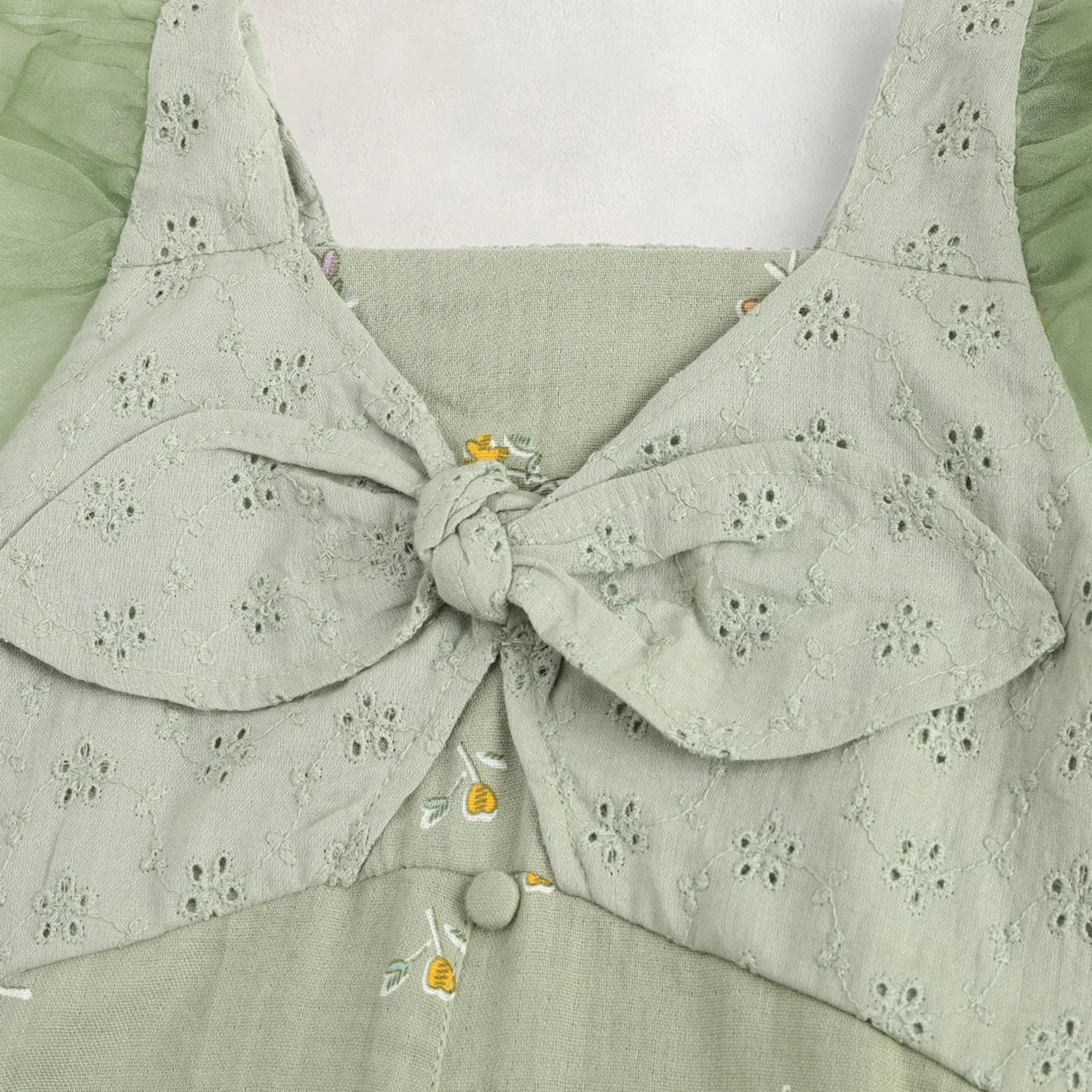 Kids Mint Bow Top