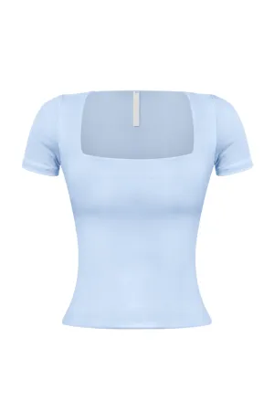 Kyra Short Sleeve Top (Baby Blue)