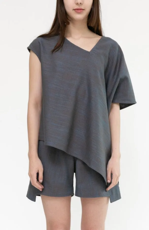 Linen Mojave Top | Blue Bronze