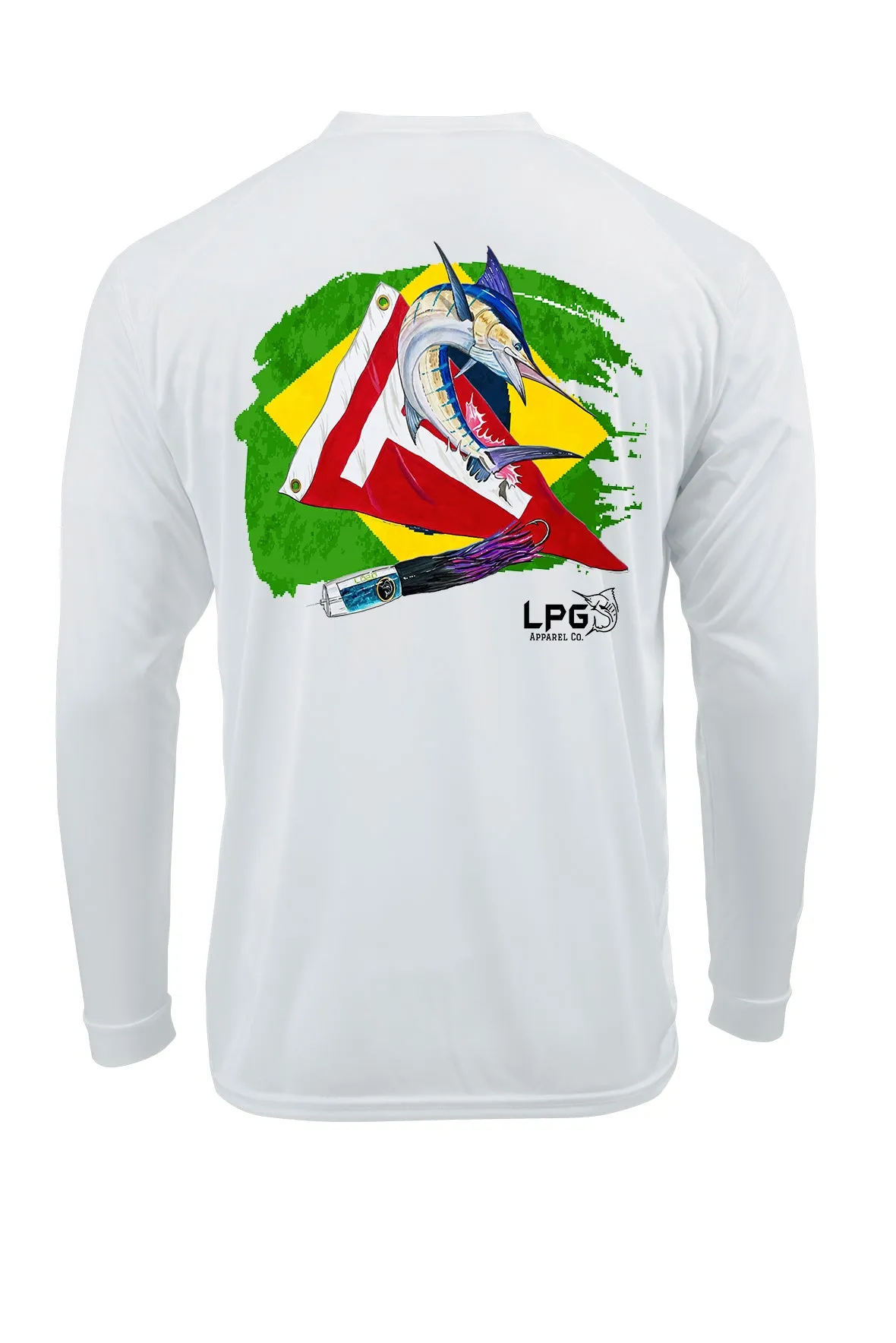 Lobo Lures Tag & Release Flag Edition Long Sleeve Performance UPF 50  T-Shirt