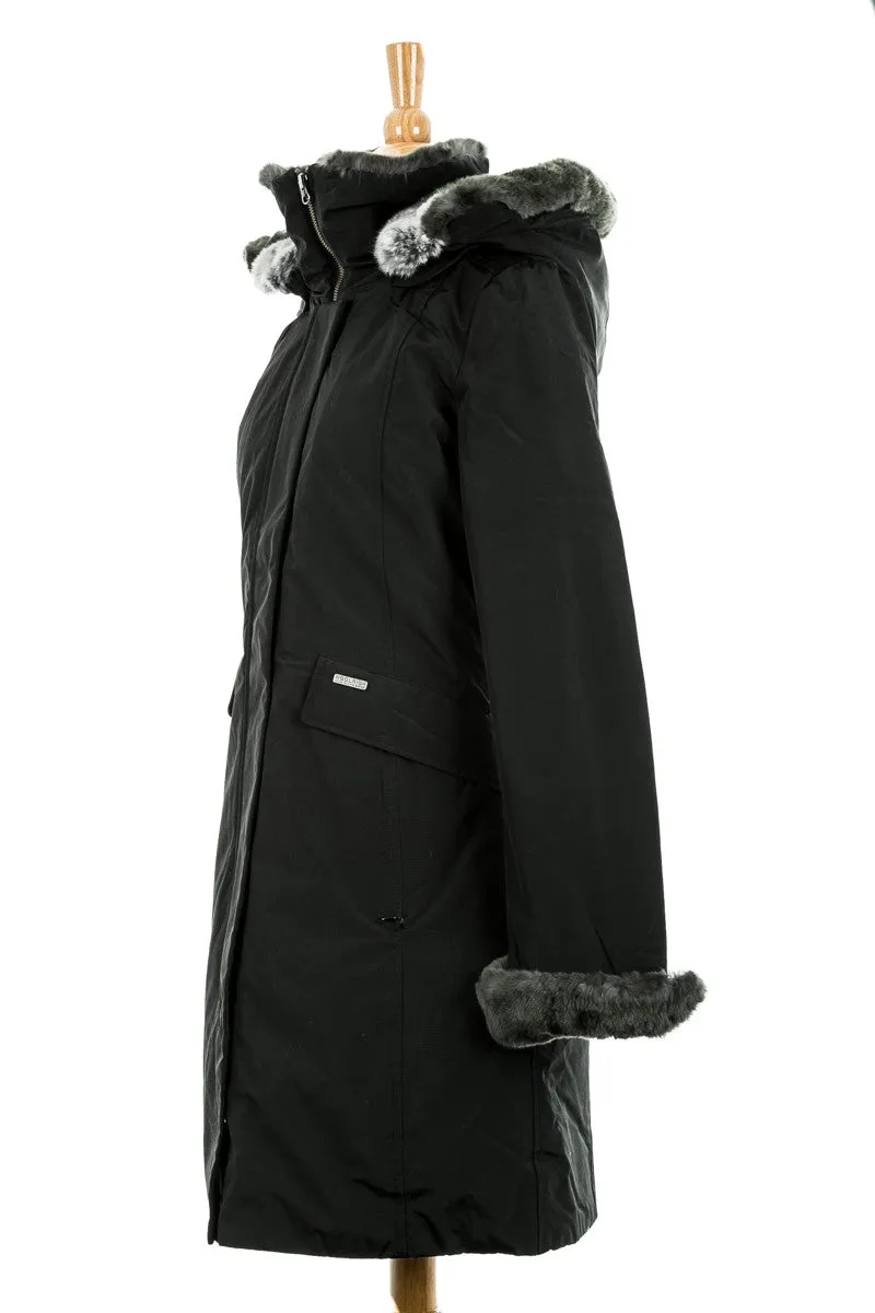 Long Arctic Parka with Fur Trim