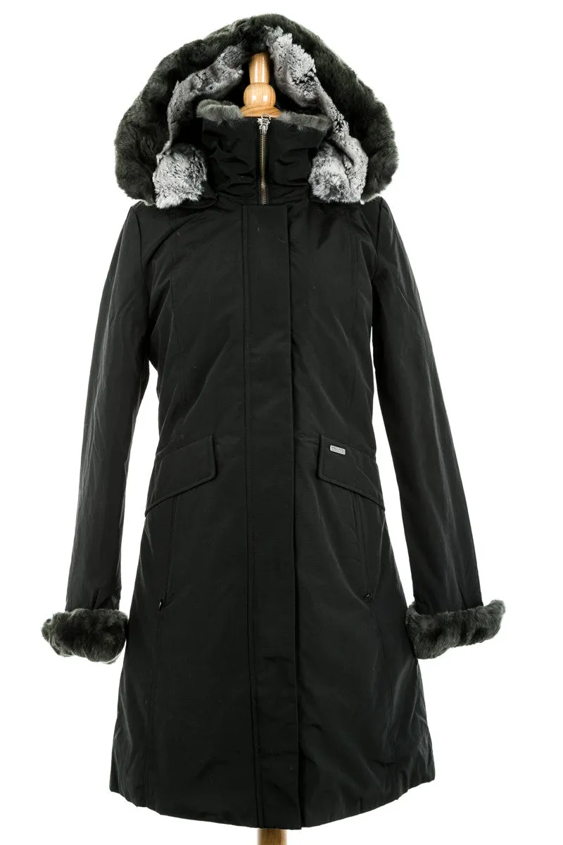 Long Arctic Parka with Fur Trim