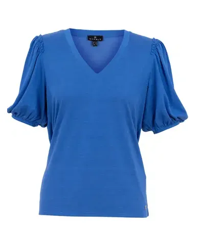 Marble 6964 V-Neck Frill Sleeve Top (3 Colours)