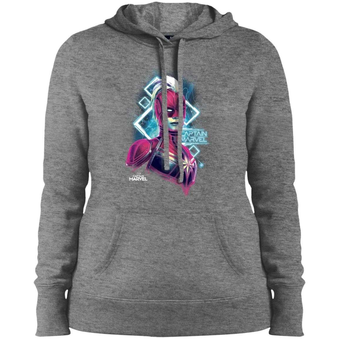 Marvel Captain Marvel Space Glow Neon Women Hooded Sweatshirt