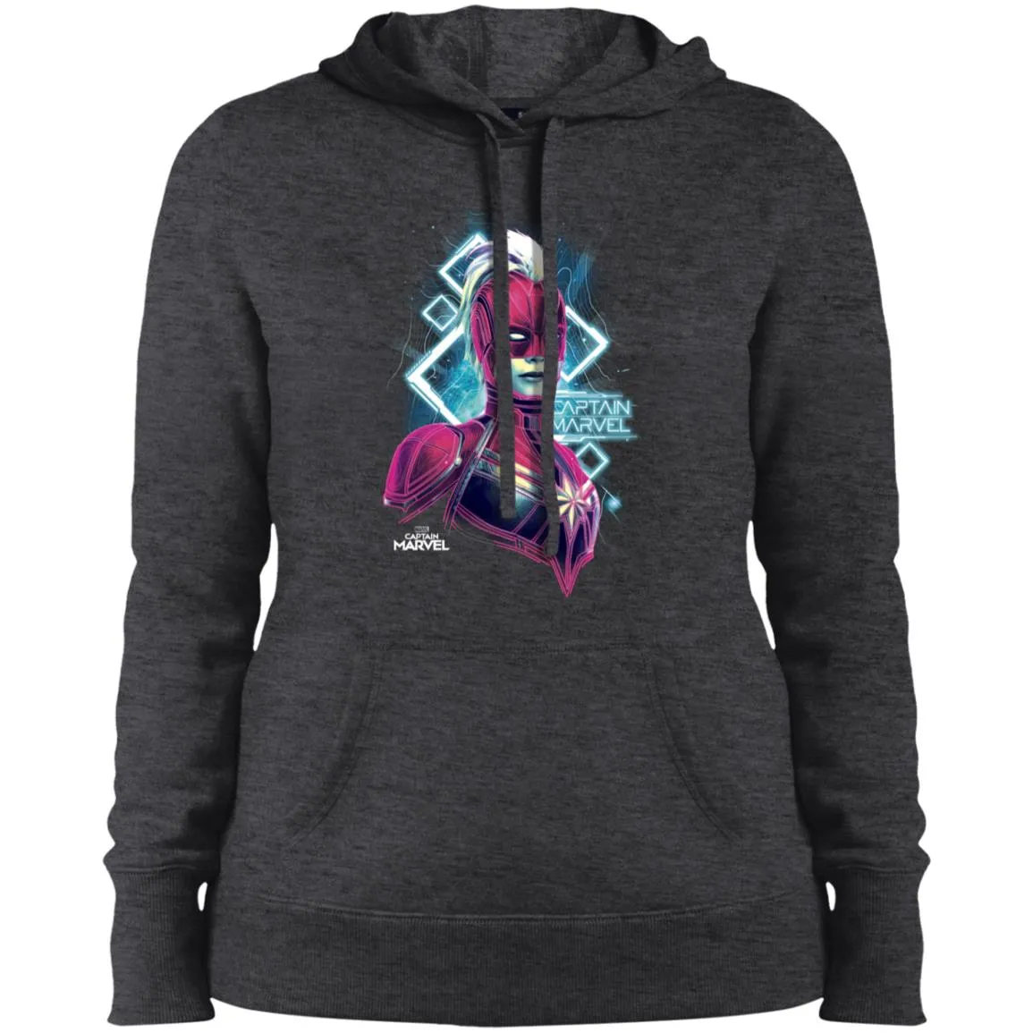 Marvel Captain Marvel Space Glow Neon Women Hooded Sweatshirt