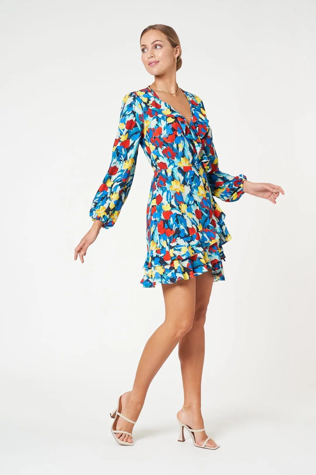 Mini Wrap Dress Tulips