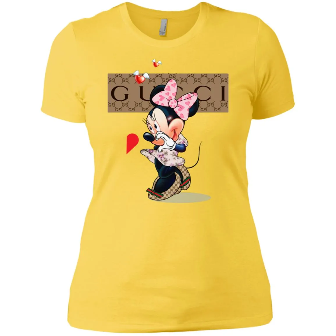 Minnie Mouse Love Couple T-shirt Valentine's Day T-shirt Women Cotton T-Shirt