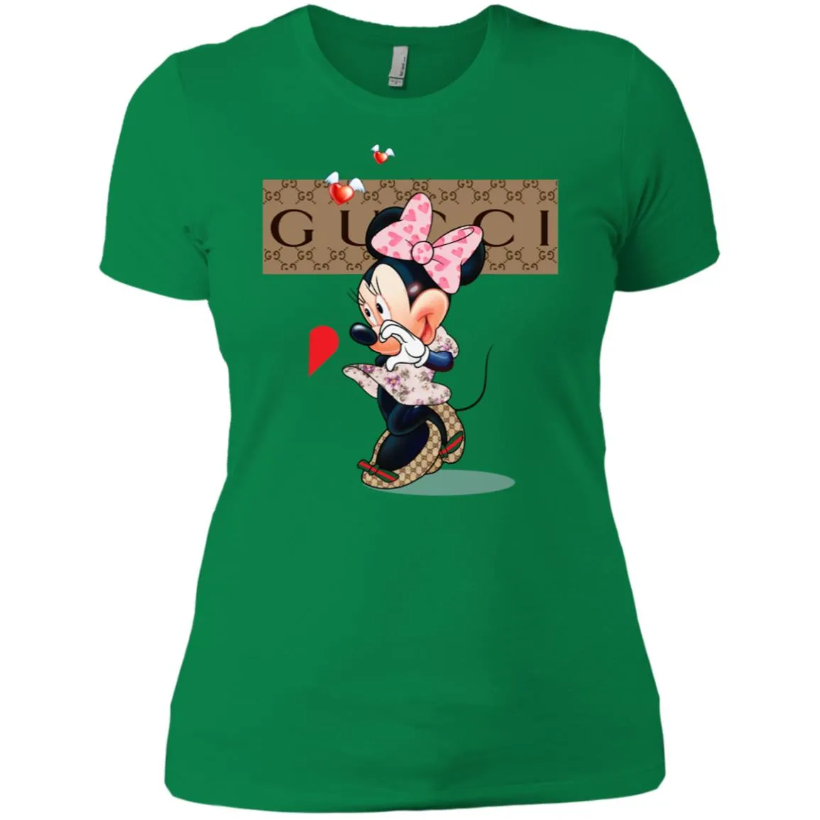 Minnie Mouse Love Couple T-shirt Valentine's Day T-shirt Women Cotton T-Shirt