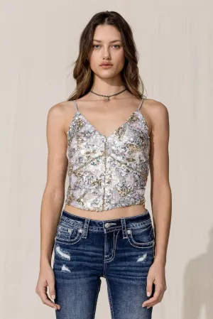 Miss Me Sequin Crop Top