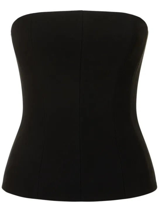 Mônot   Strapless crepe bustier top 