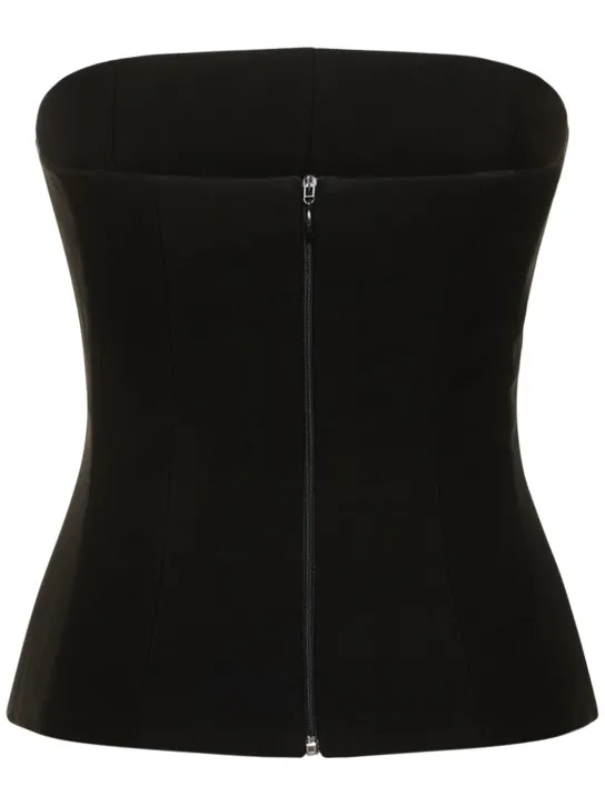 Mônot   Strapless crepe bustier top 