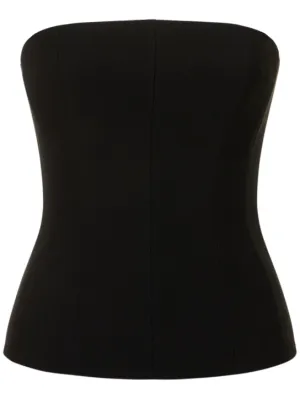 Mônot   Strapless crepe bustier top 