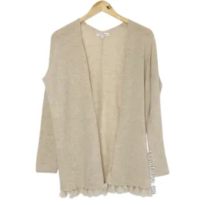 Moon & Meadow Cashmere Cardigan Beige Nude Tan Size Small