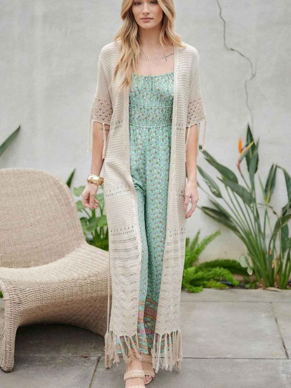 Must-Have Fringe Longline Tassel Cardigan