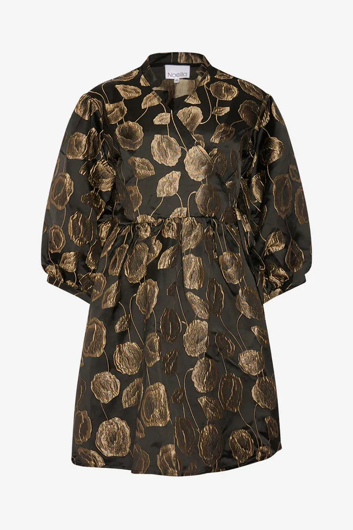 NOELLA PINA AYA WRAP DRESS GOLD MIX