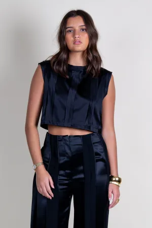 NONCHALANT | Thea Crop - Black