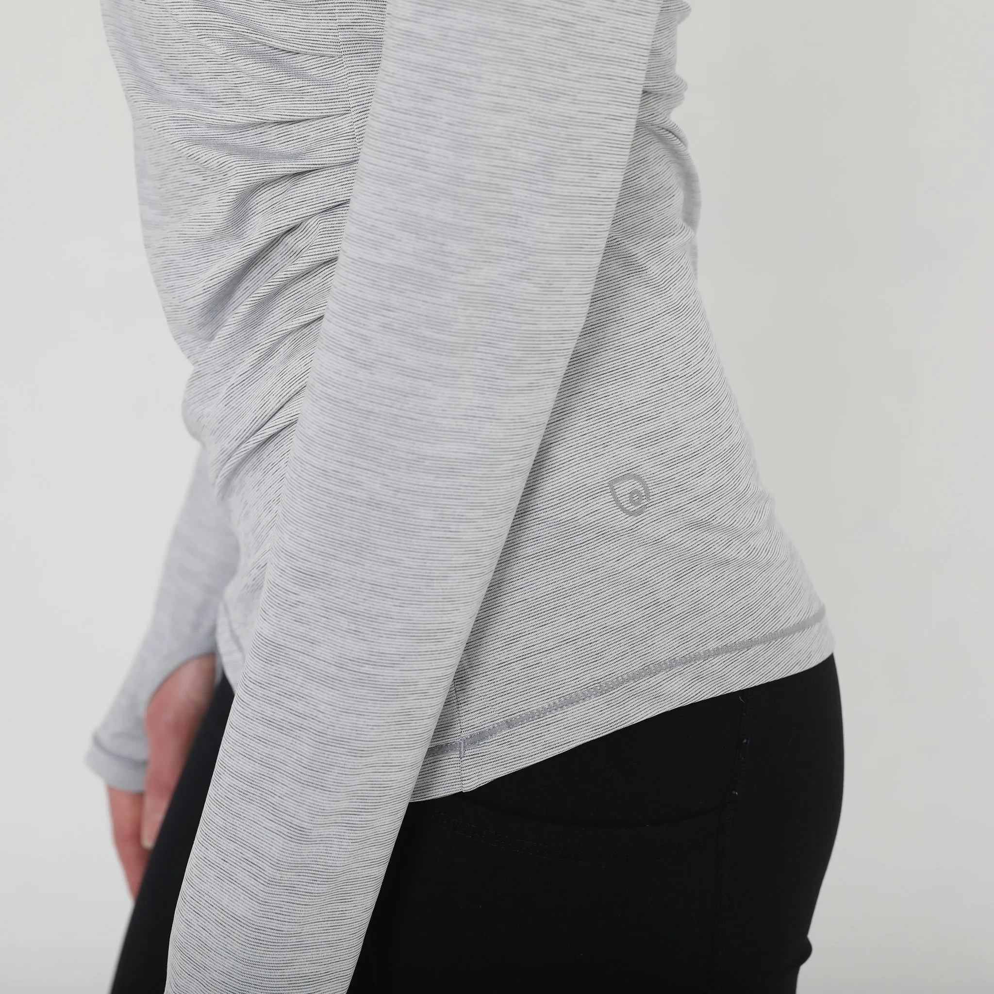 Olivia During & After Crossover Layering Long Sleeve Top (Space Grey)