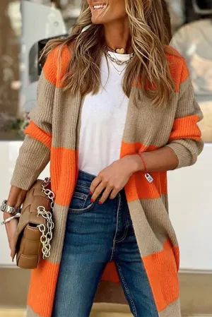 Orange and Tan Cardigan