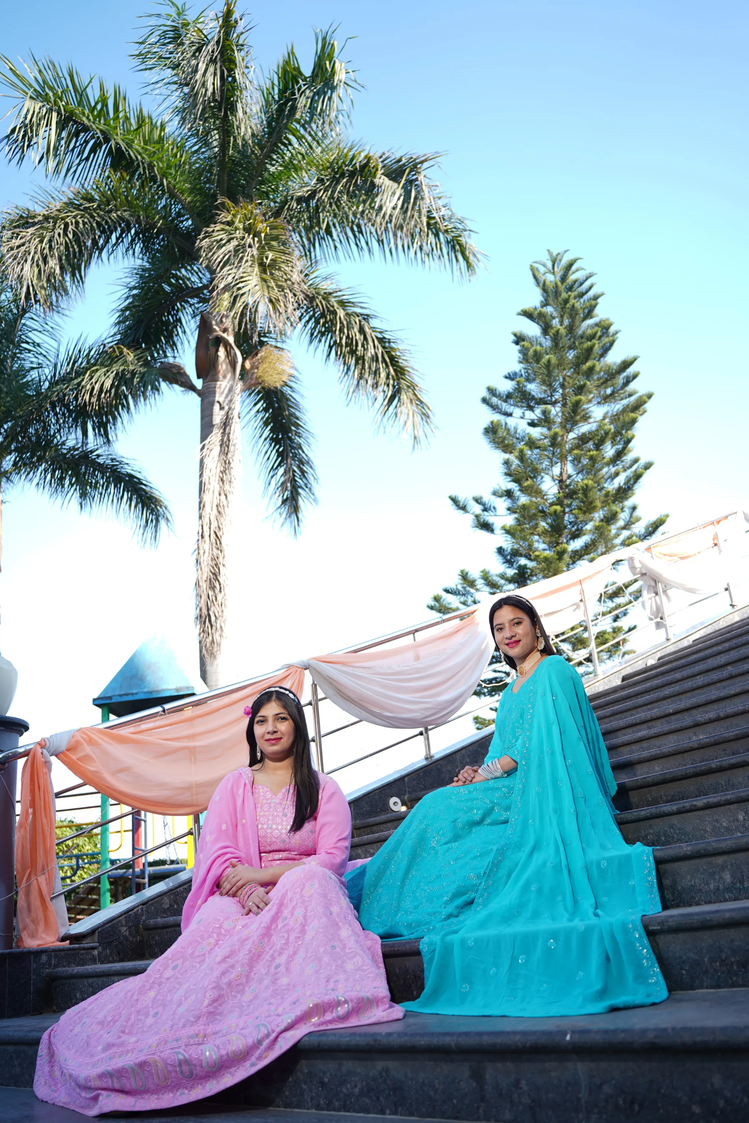 Orchid Pink Georgette Dress with Dupatta