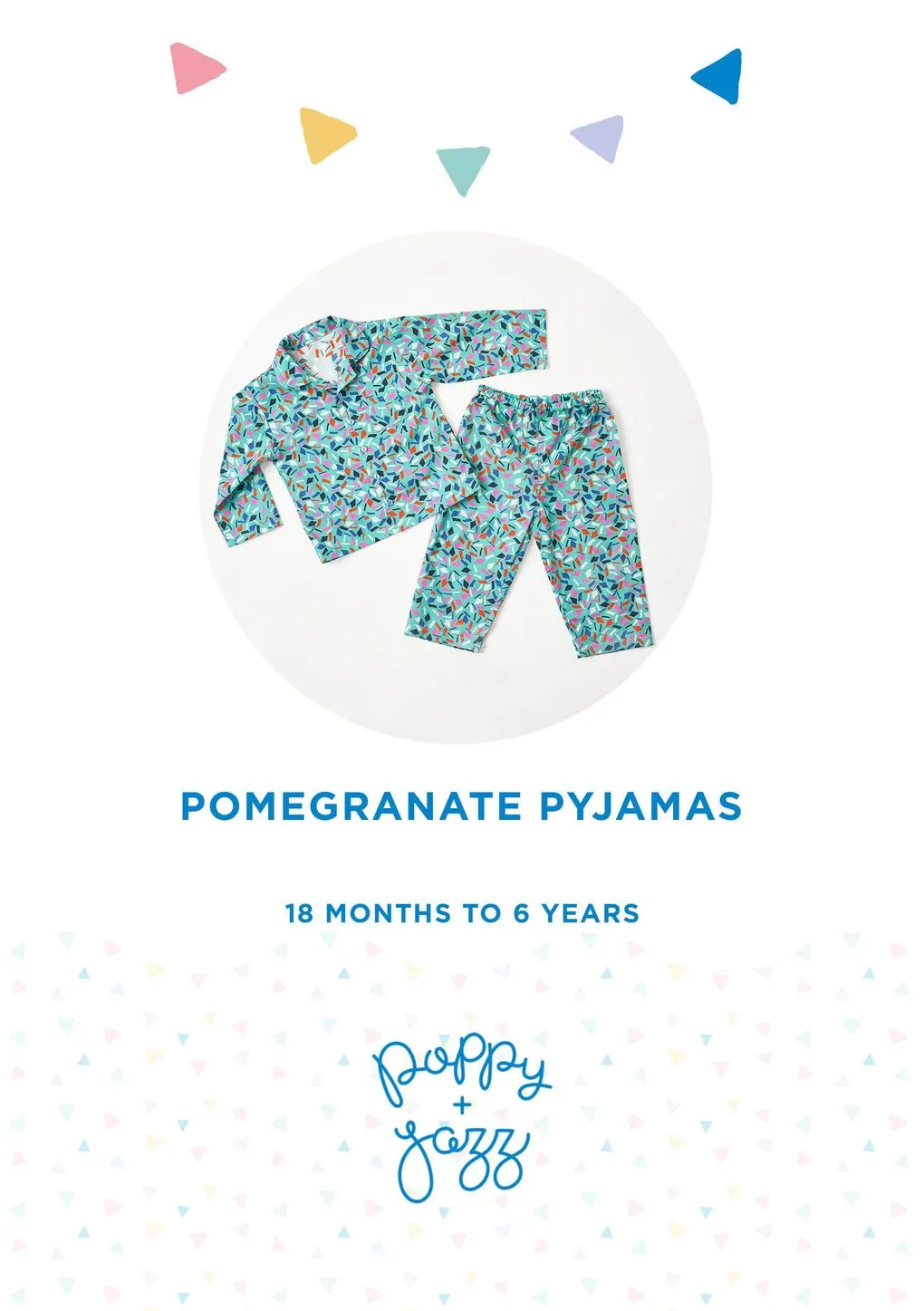 Poppy & Jazz - Pomegrante Pajamas (Age 18mths - 6)