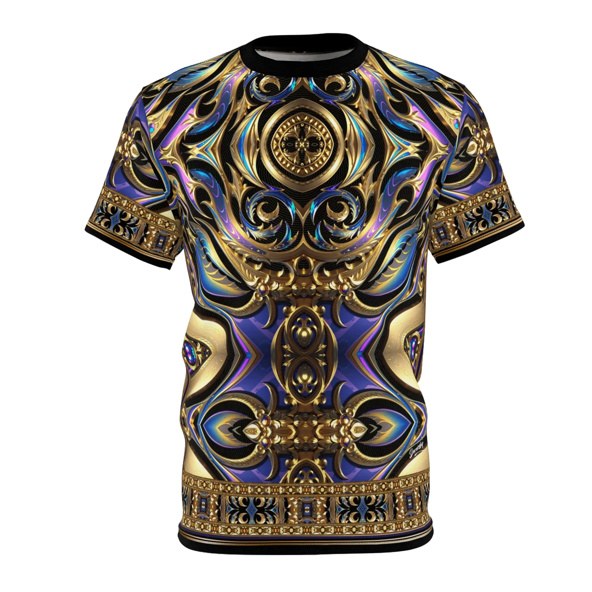 Purple Gold Unisex T-Shirt All Over Print Tee Iridescent Unisex T-Shirt | D20220