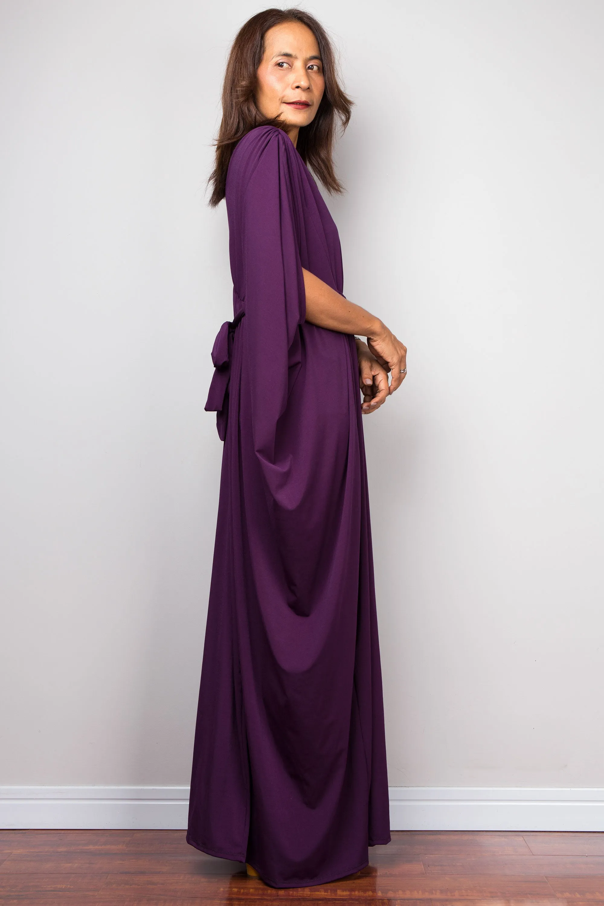 Purple kaftan maxi dress