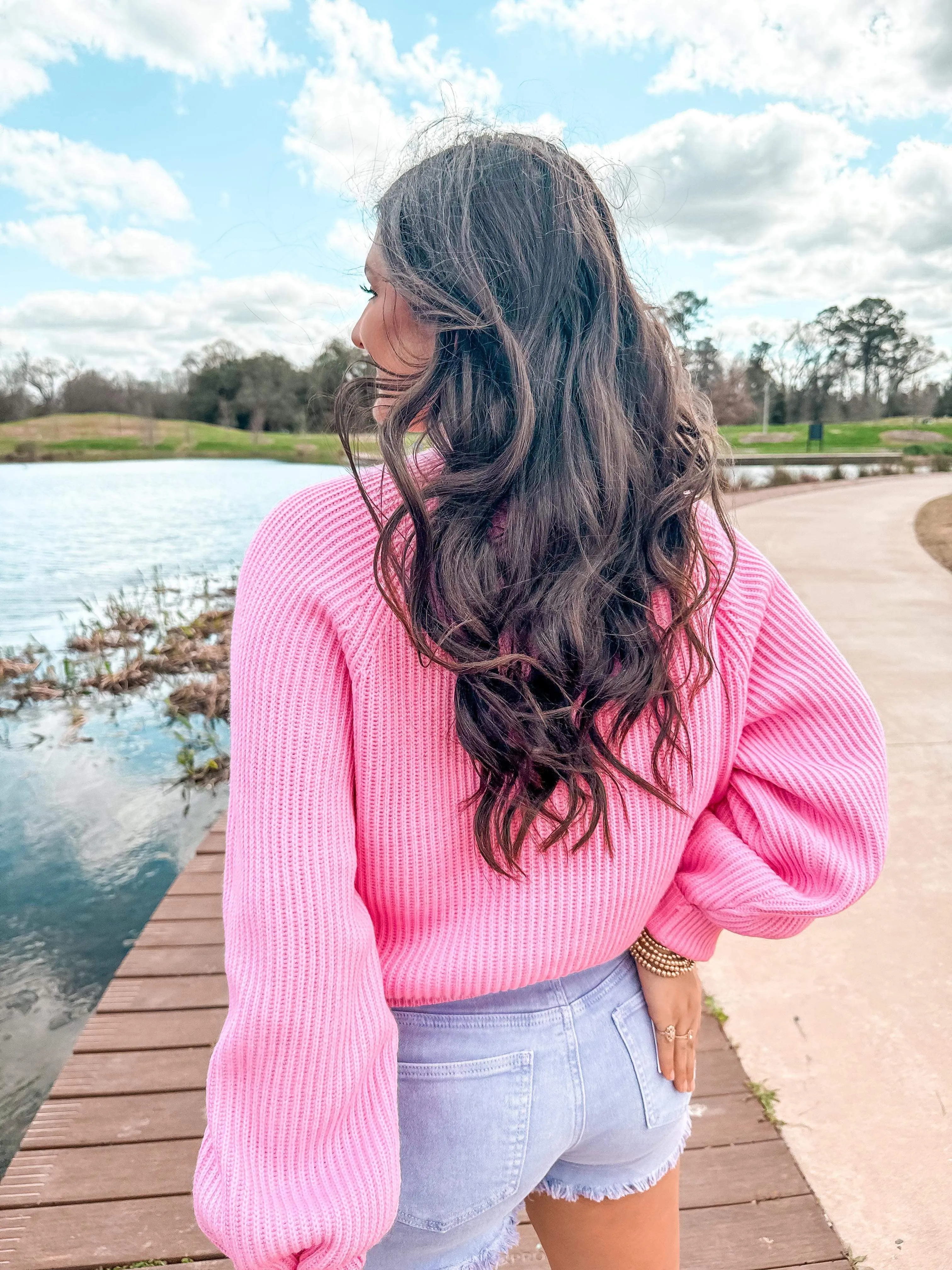 Queen Of Sparkles Pink Bunny Cardigan