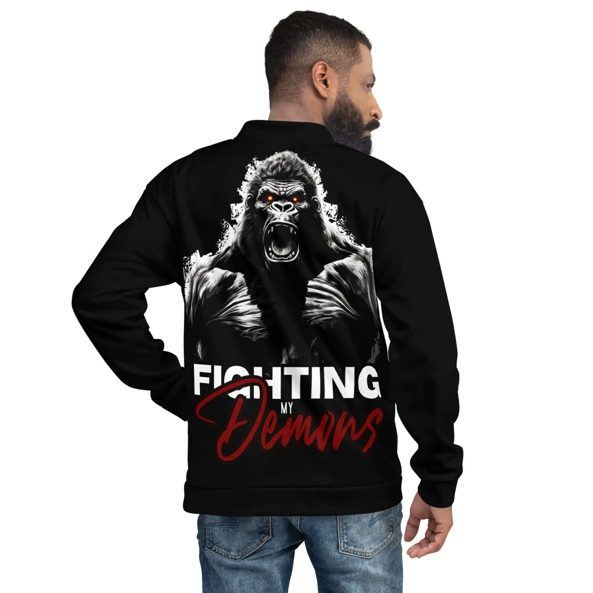 "Fighting My Demons" Unisex Bomber Jacket