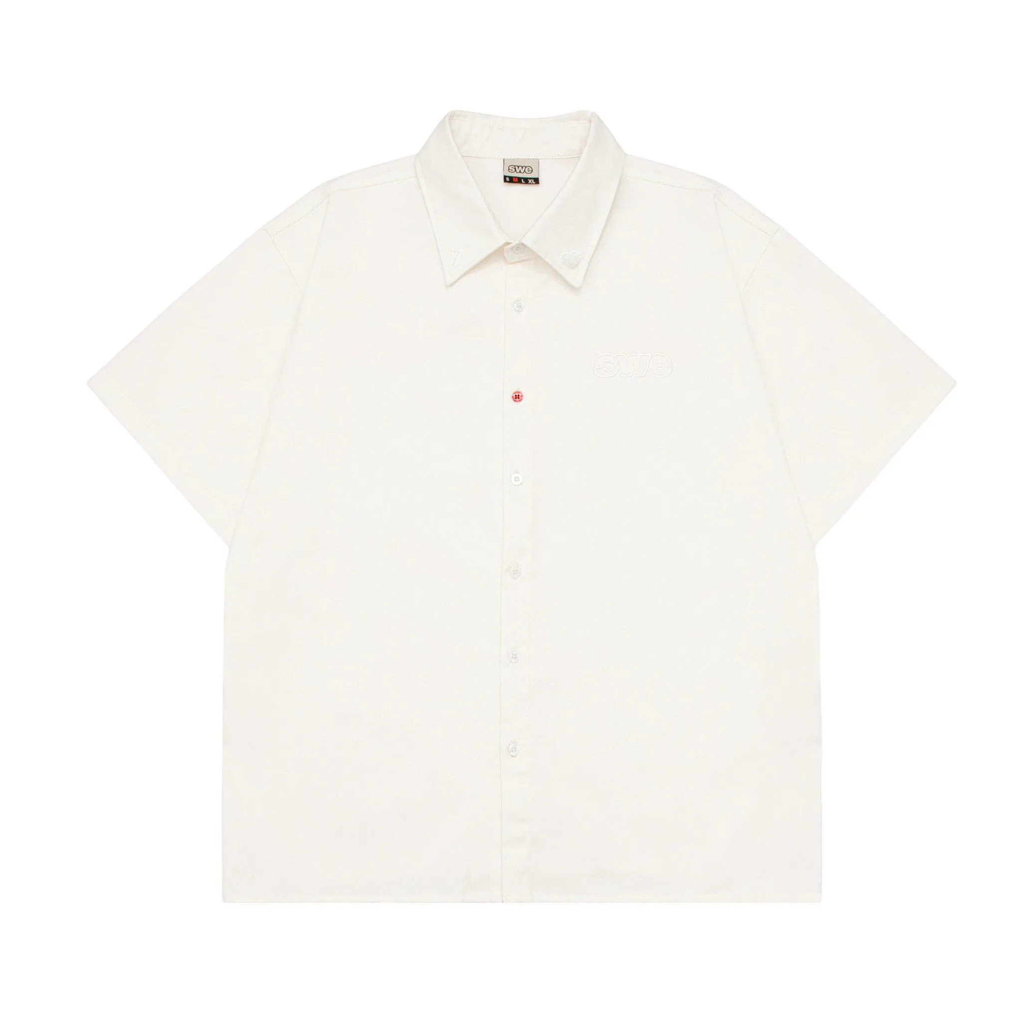 RED BUTTON SHIRT - OFF WHITE