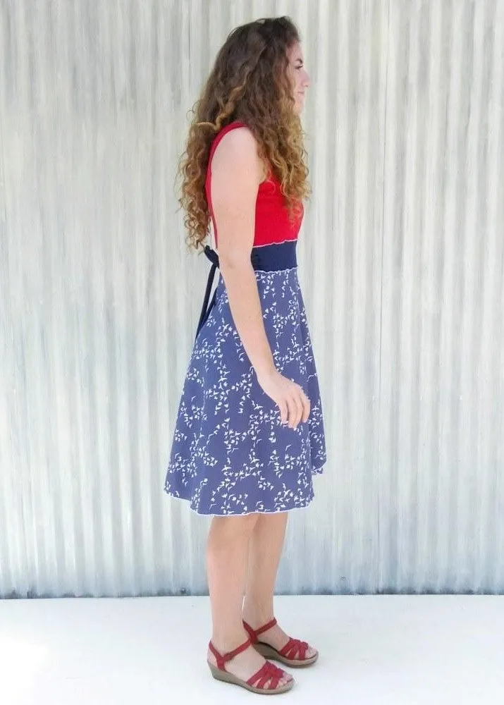 Red White & Blue Chickadee Dress (Custom Made)