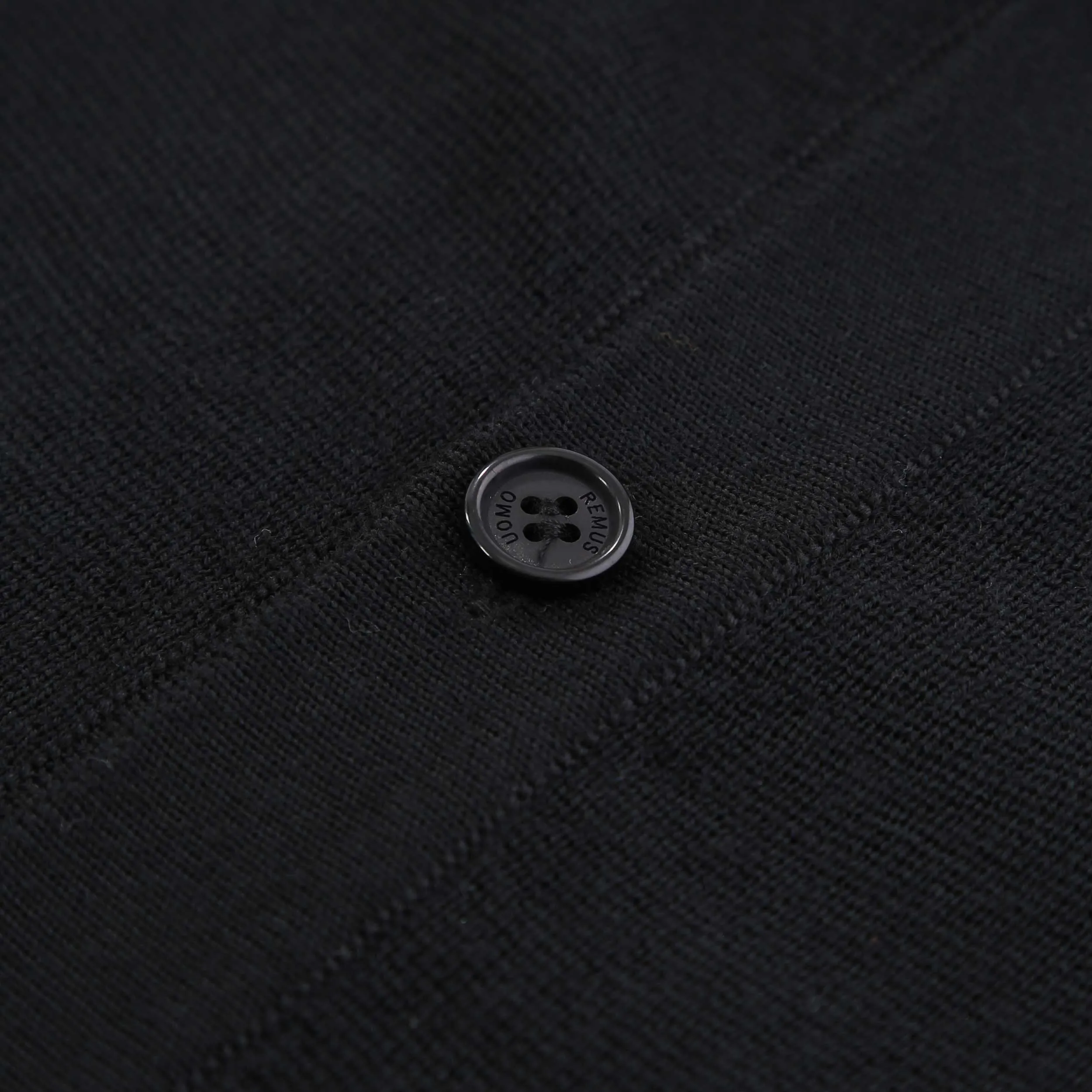 Remus Uomo Button Thru Cardigan in Black