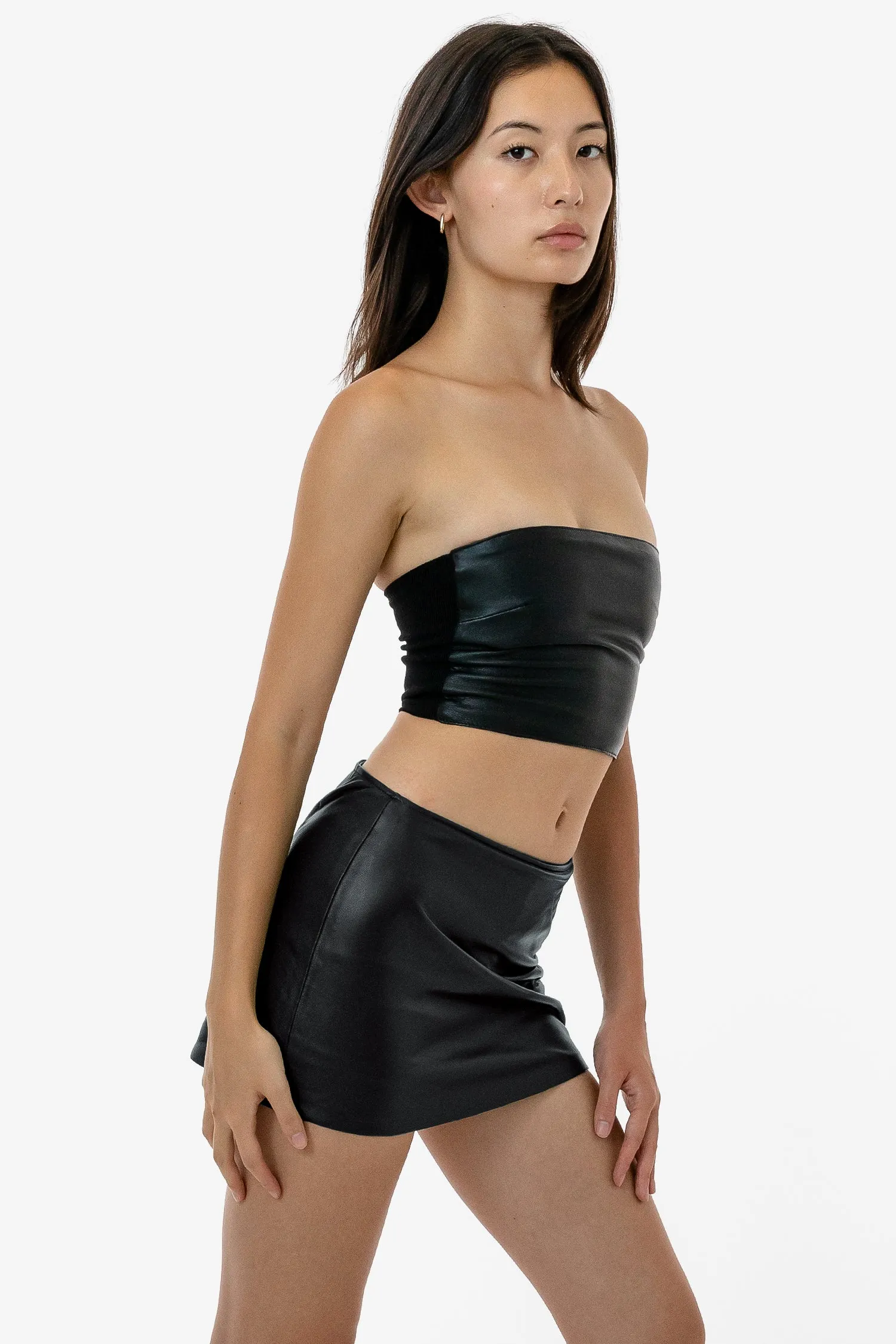 RLH767 - 2 Tone Leather Ottoman Tube Top