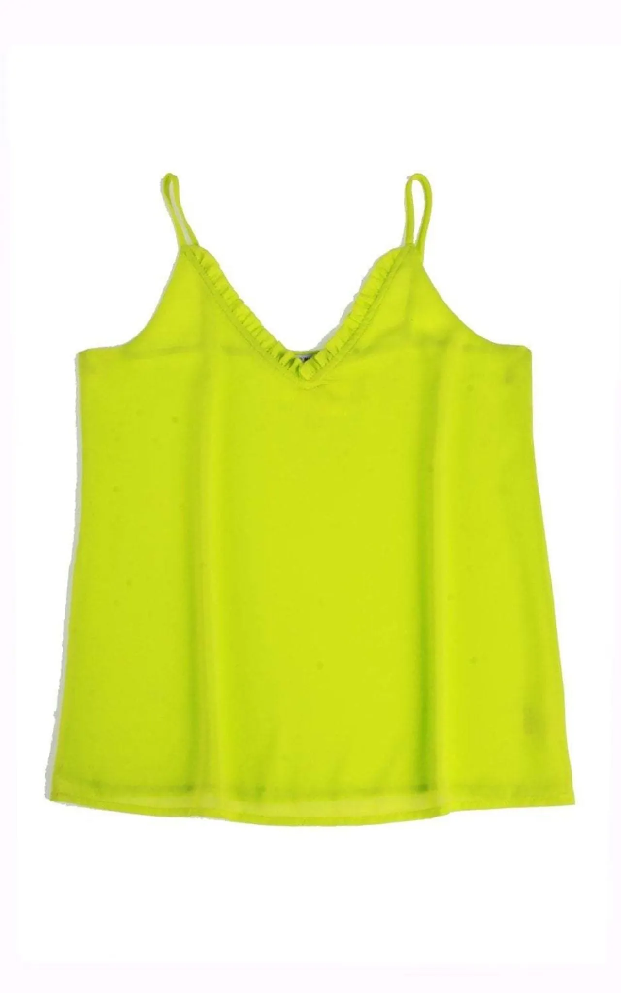 Ruffle V Neck Strappy Floaty Cami Vest Top