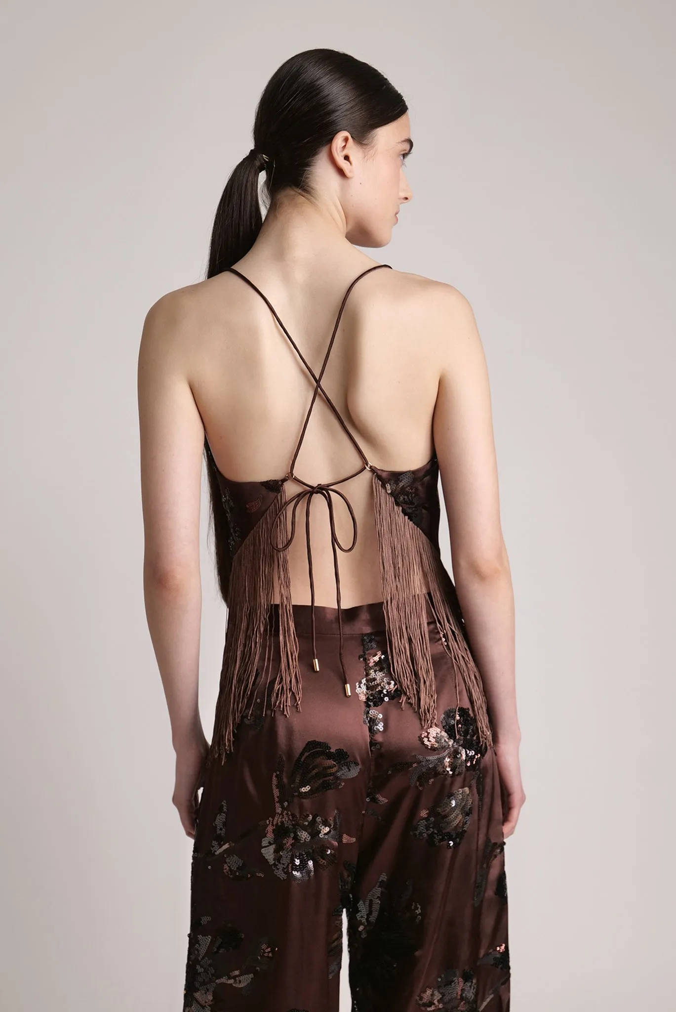 SABINA MUSAYEV Elyse Top - Dark Brown