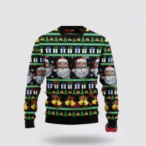 Santa Claus Jingle Bell Ugly Christmas Sweater For Men And Women, Best Gift For Christmas, The Beautiful Winter Christmas Outfit