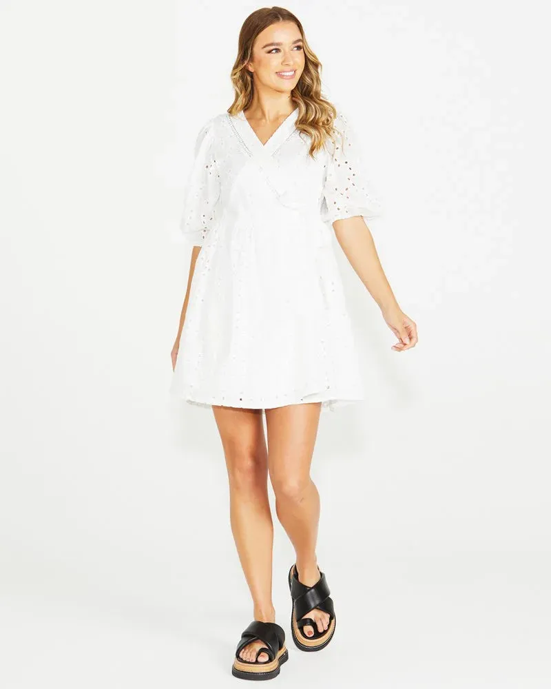 Sass Kirby Wrap Dress - Ivory